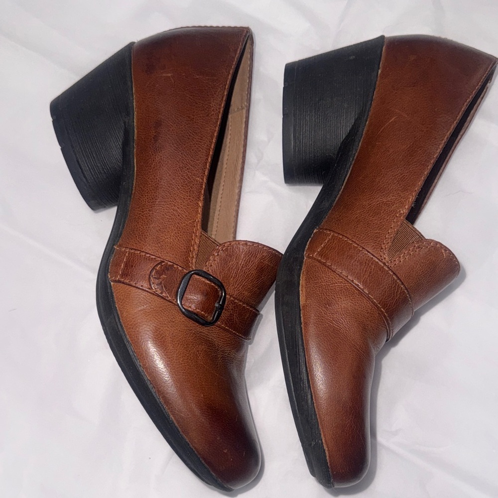 Dansko Women's Leather Loafers with Buckle - Chestnut - Picture 7 of 7
